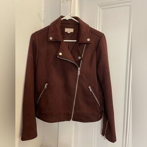 Loft Faux Suede Moto Jacket